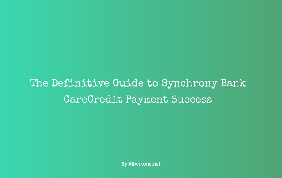 synchrony bank carecredit payment