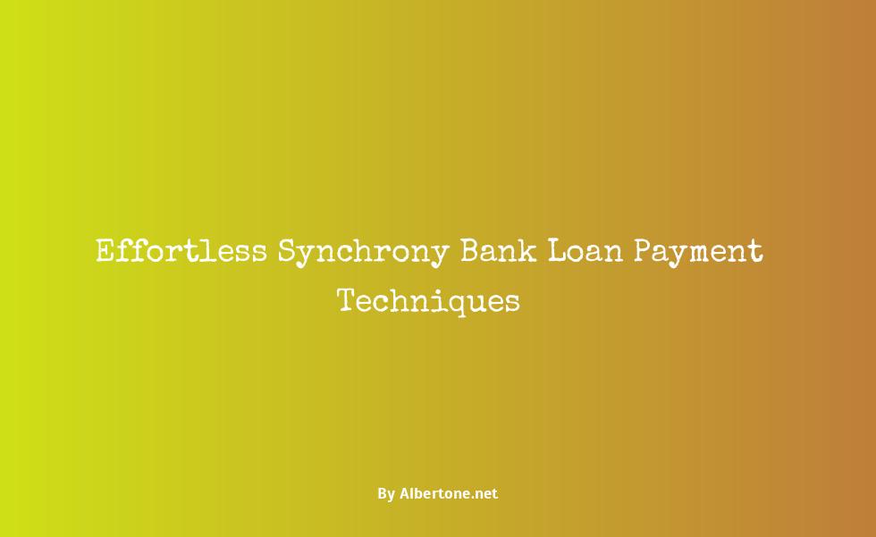 synchrony bank loan payment