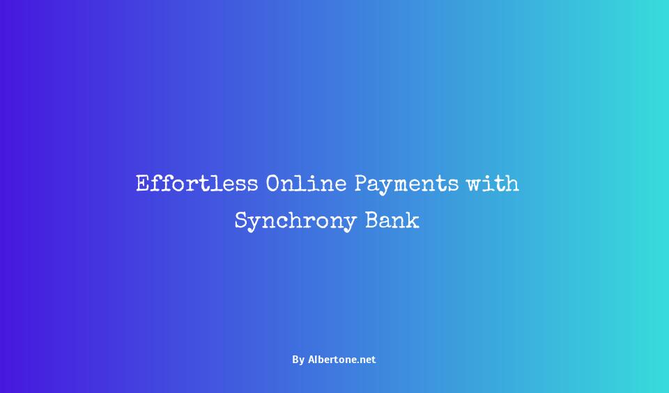 synchrony bank online payment