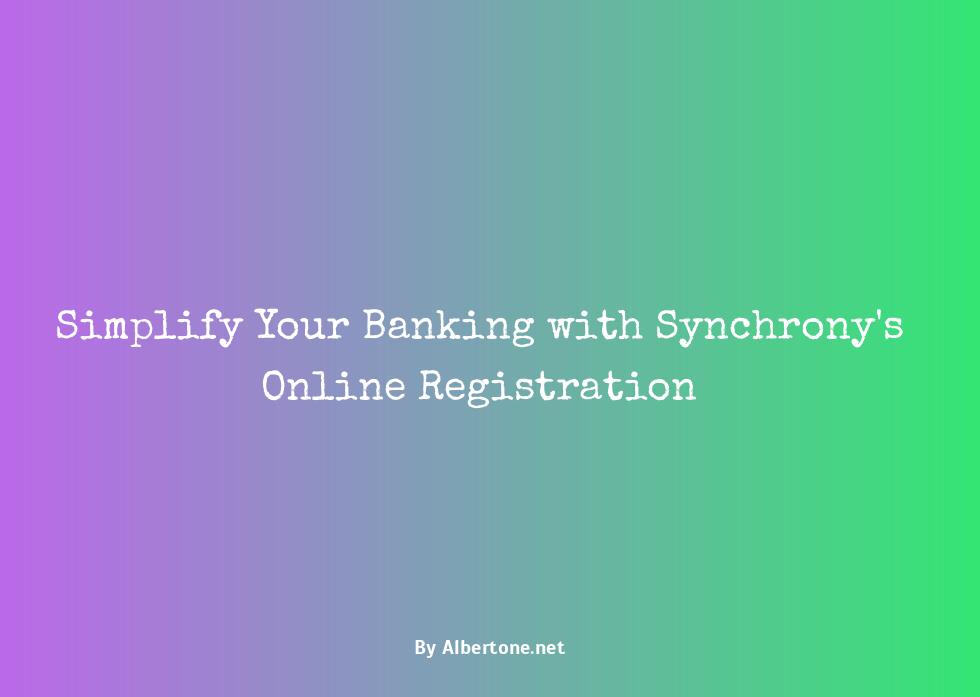 synchrony bank register online