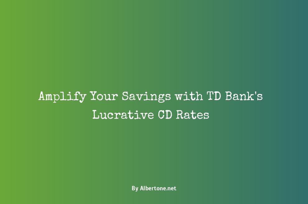 td bank cd rates