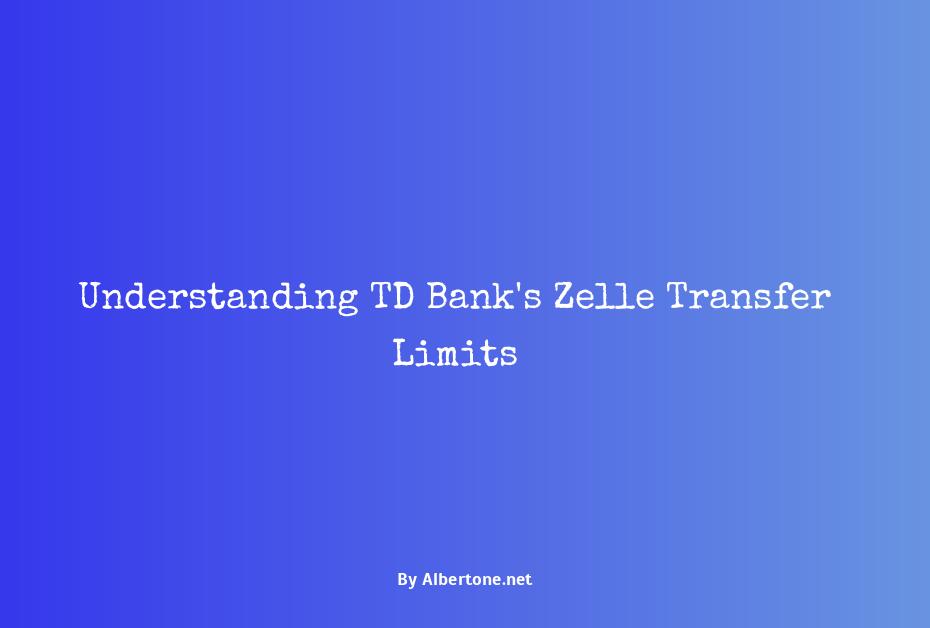 td bank zelle limit