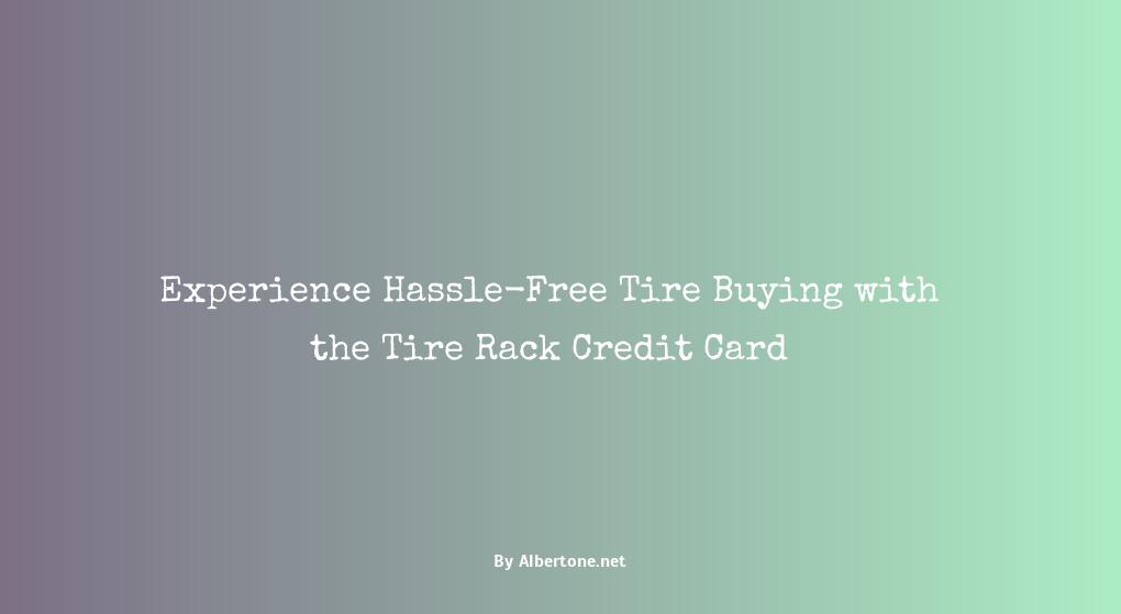 tire rack credit card