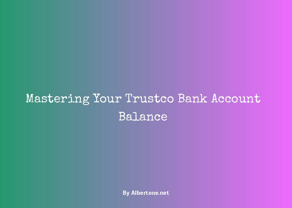 trustco bank account balance