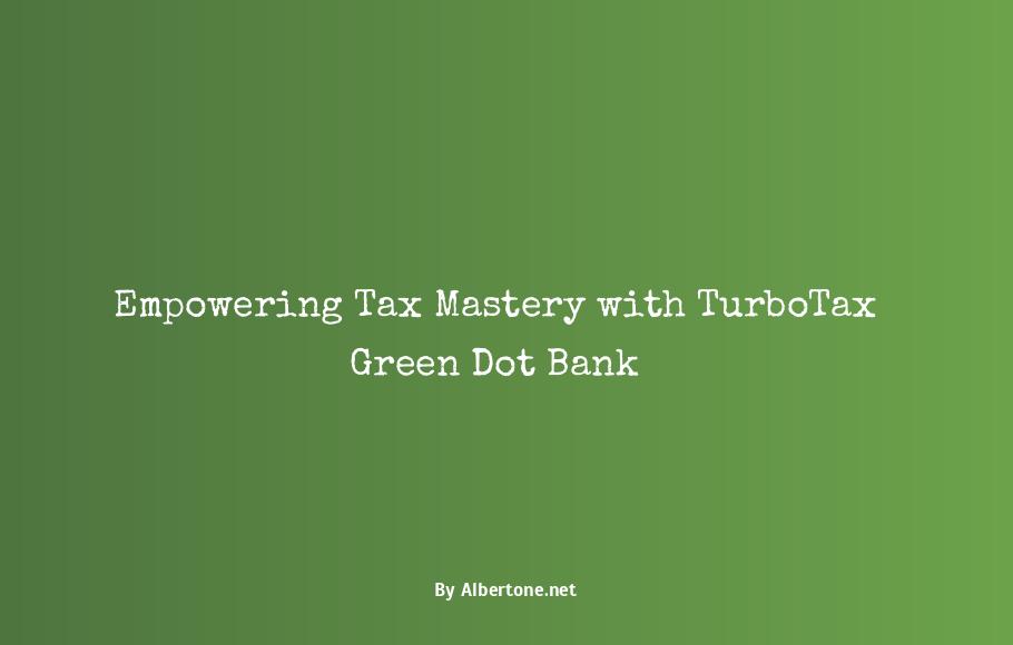 turbotax green dot bank