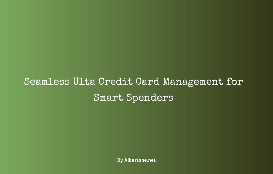 ulta credit card manage