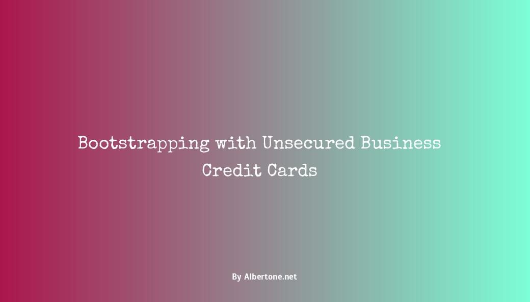 unsecured business credit cards for startups