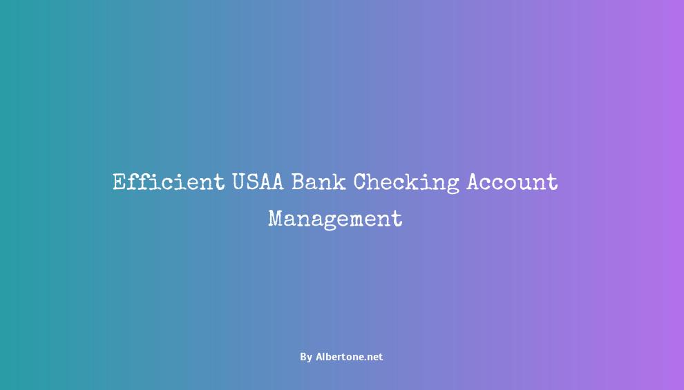 usaa bank checking account