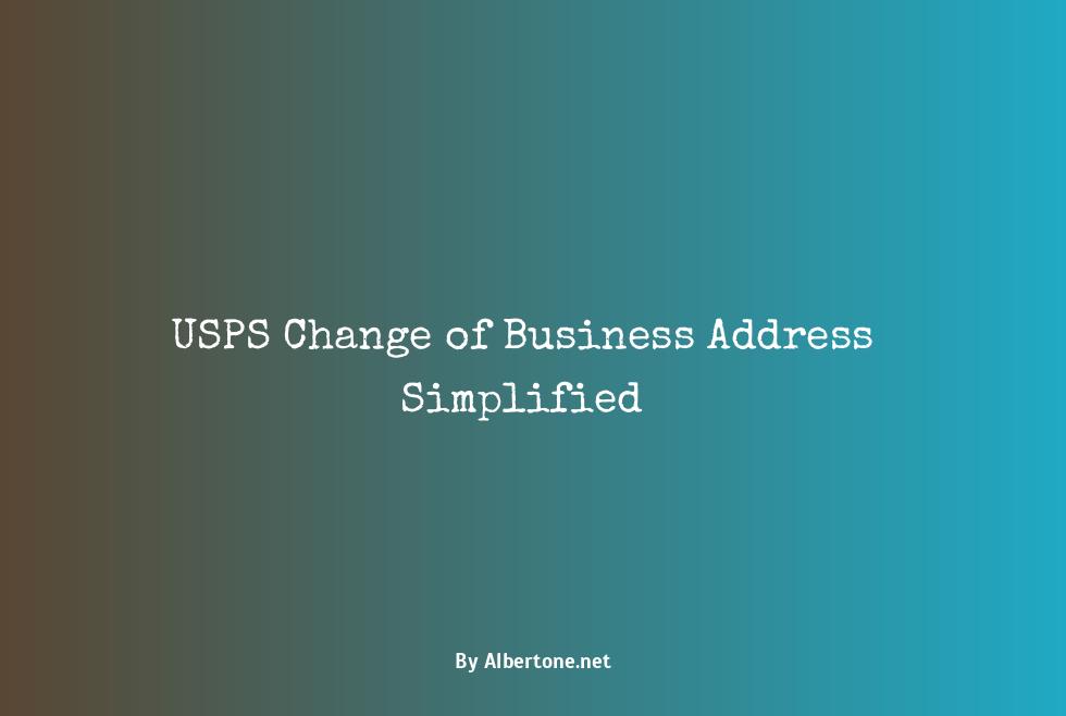 usps change of business address