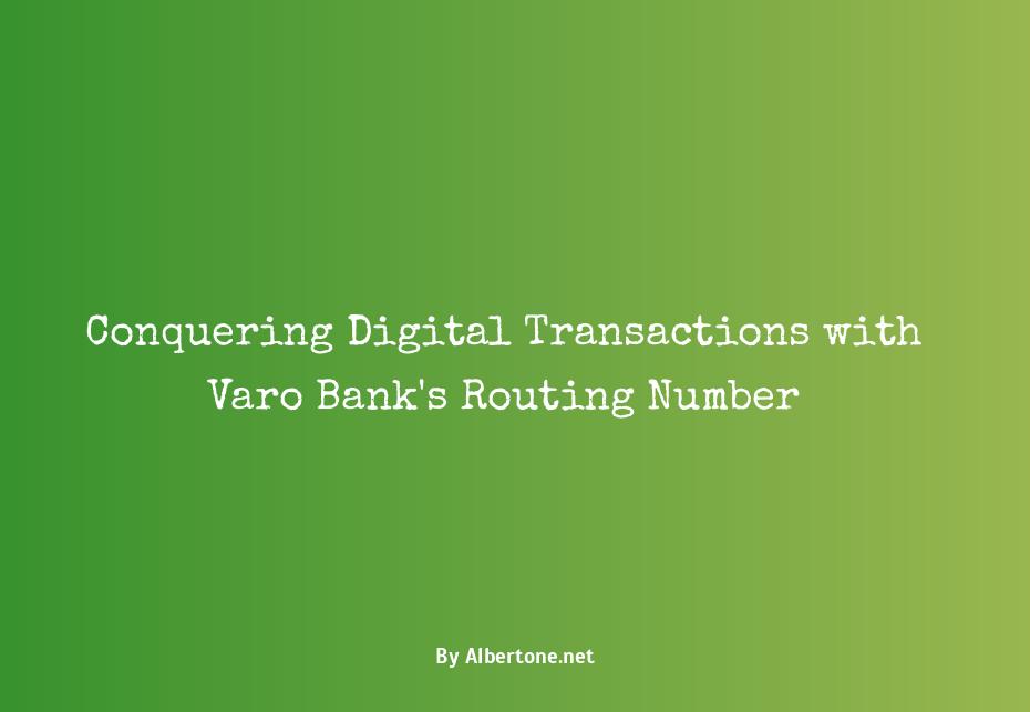 varo bank routing number