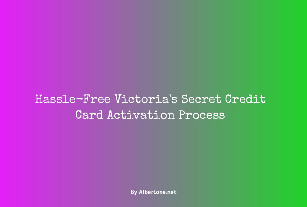 victoria secret credit card activation