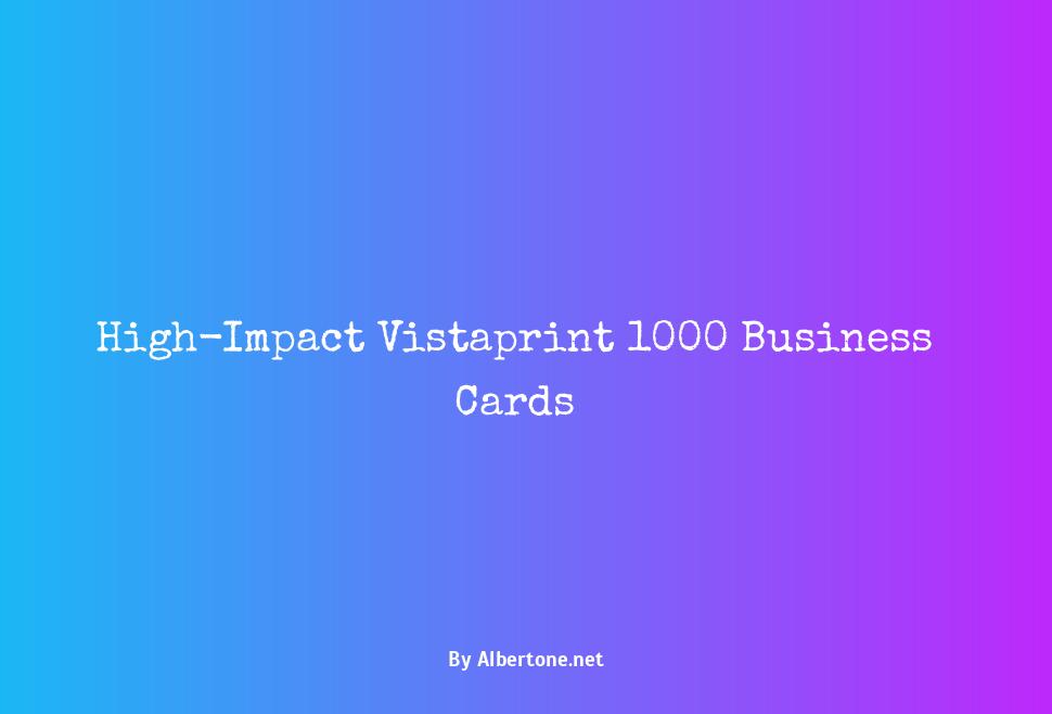 vistaprint 1000 business cards