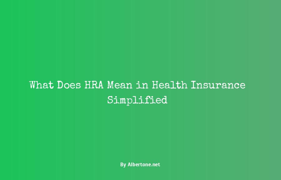 what does hra mean in health insurance