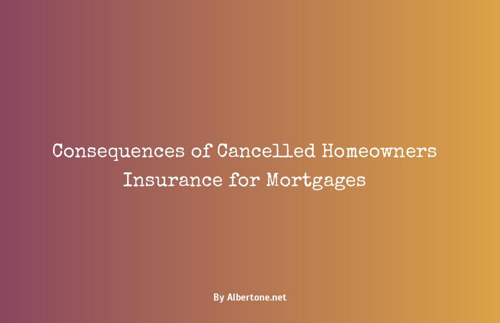 what happens to mortgage if homeowners insurance is cancelled