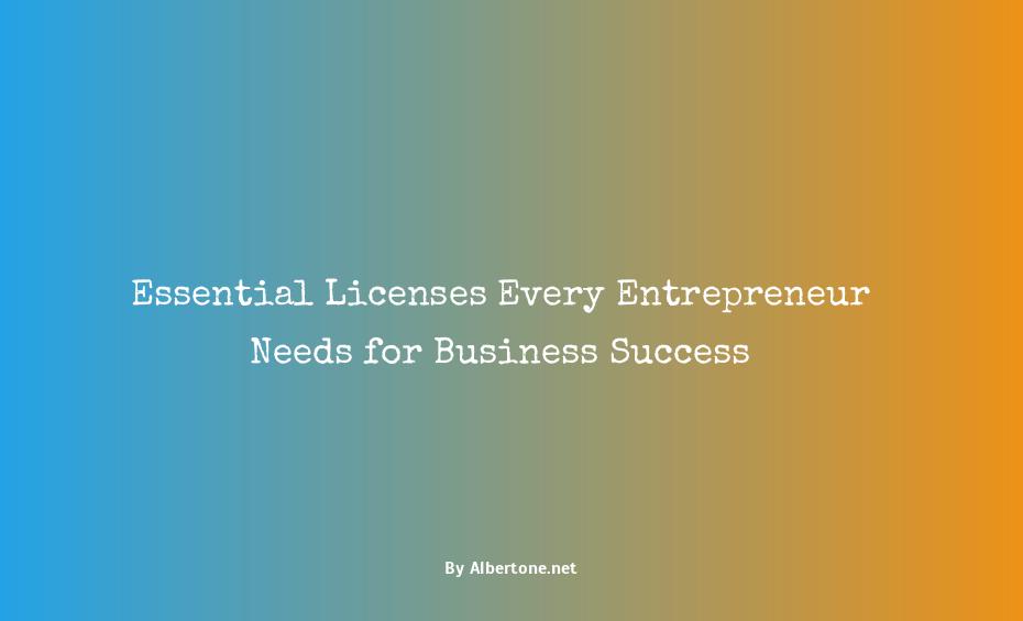 what licenses do you need to start a business