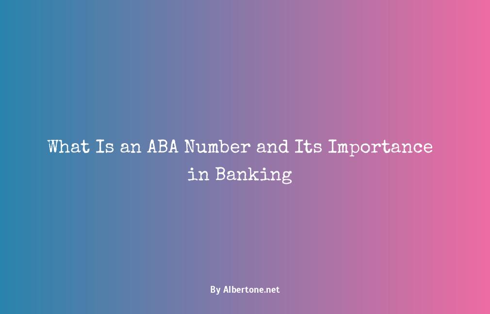 what is aba number in bank