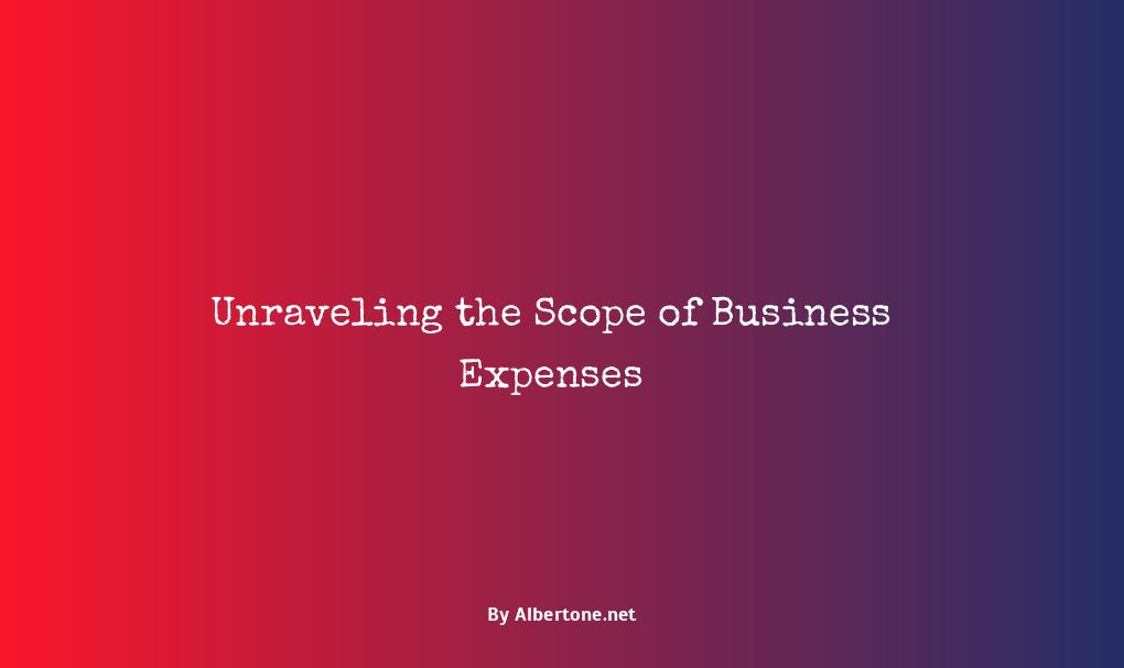 what is considered a business expense