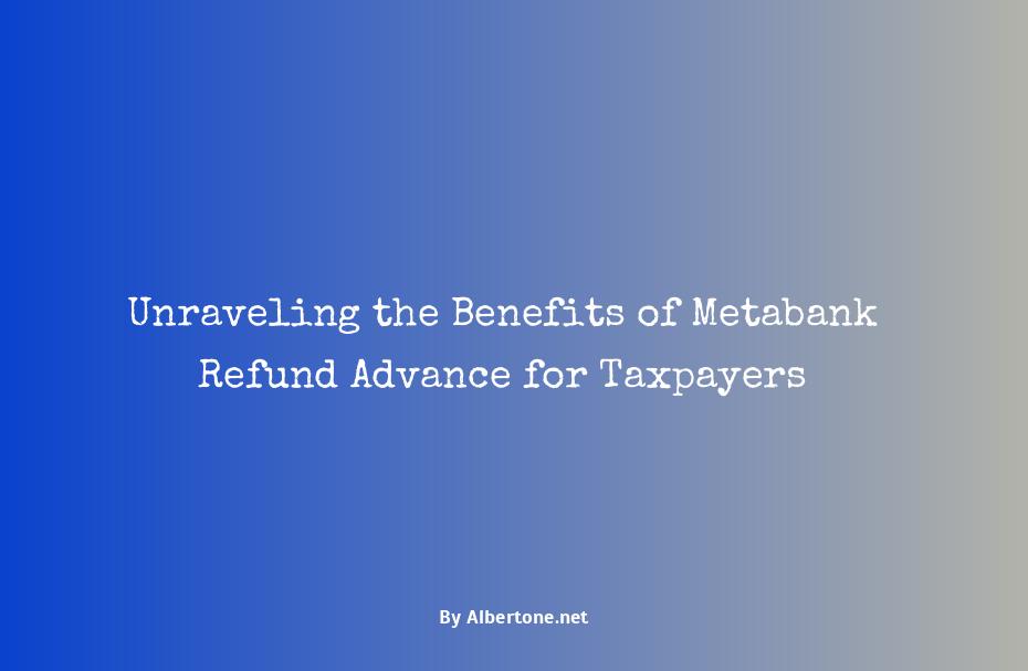 what is metabank refund advance