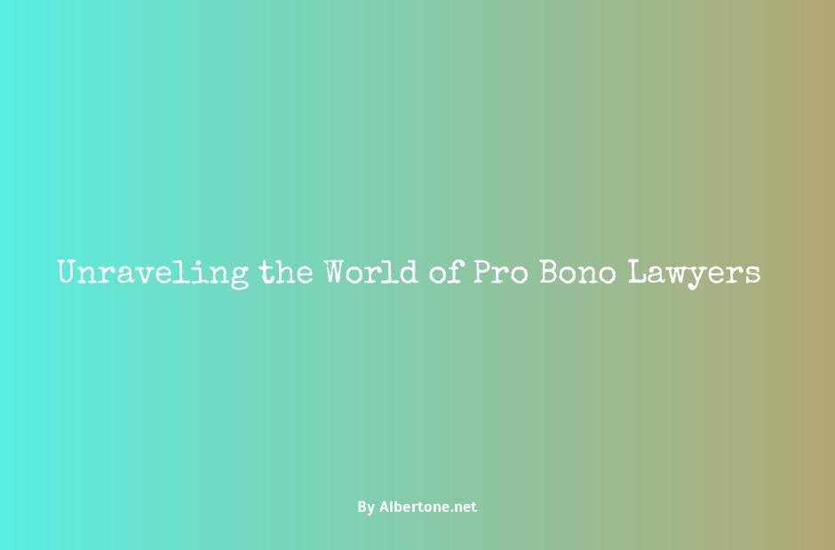 what is a pro bono lawyer