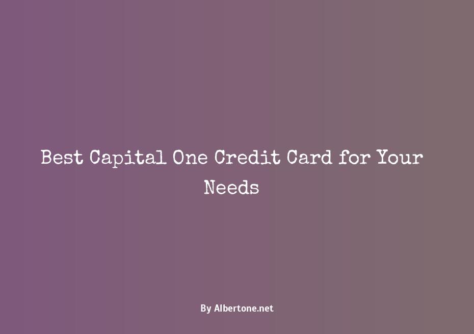 which is the best capital one credit card