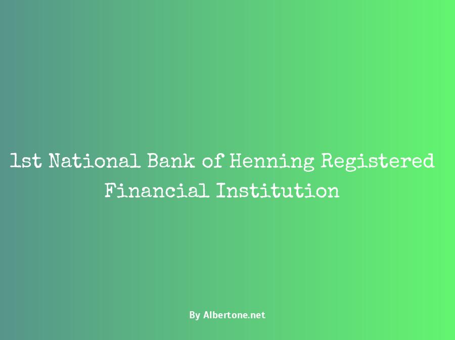 1st national bank of henning