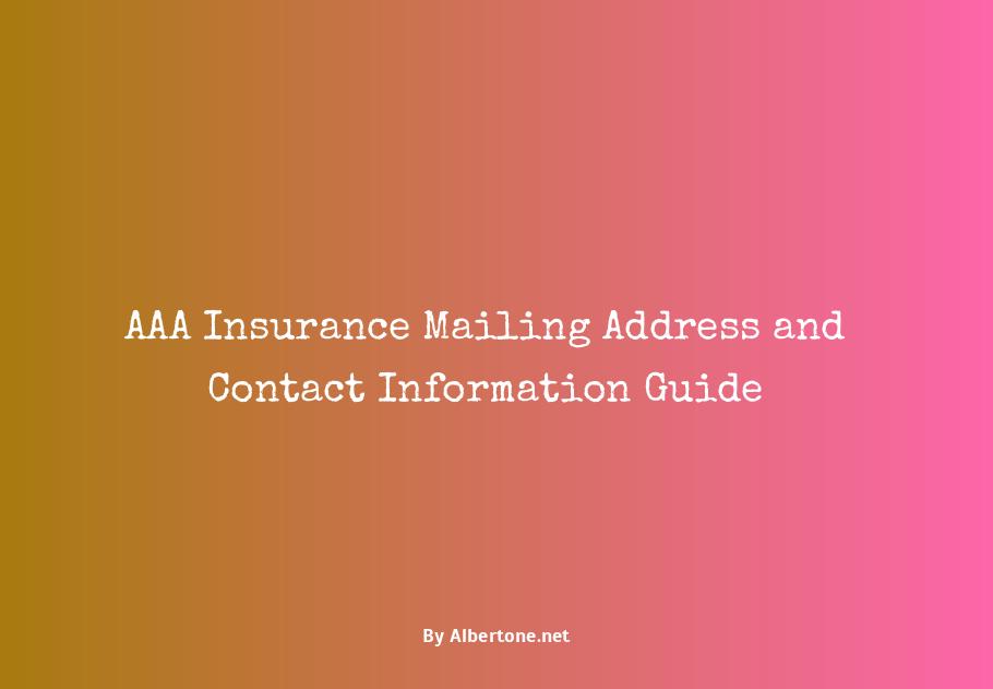 aaa insurance mailing address