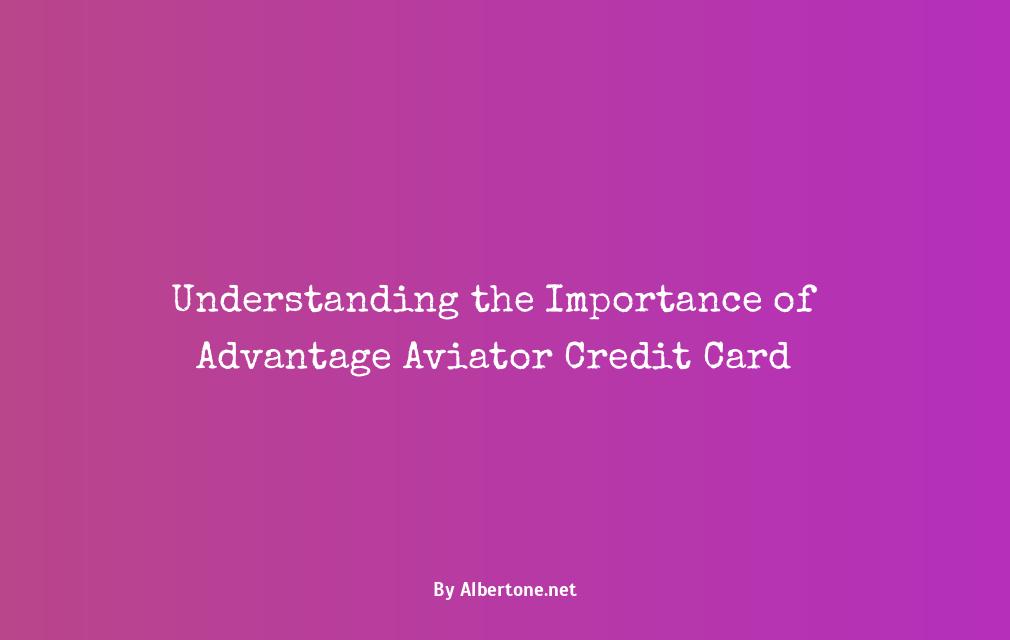 advantage aviator credit card