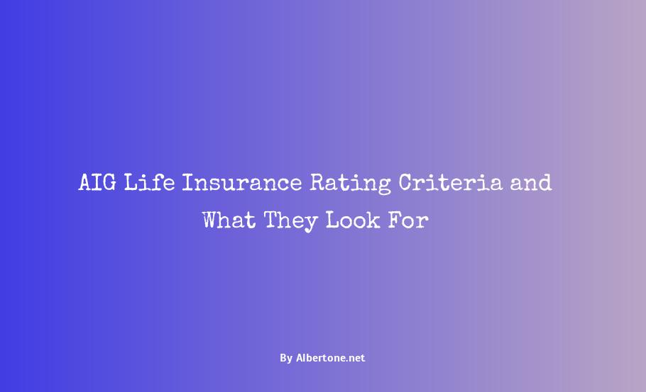 aig life insurance rating