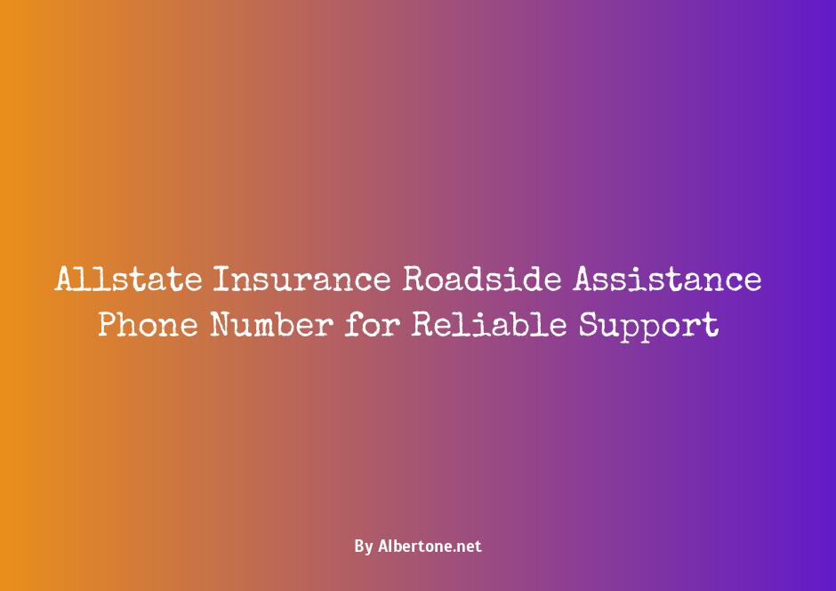 allstate insurance roadside assistance number