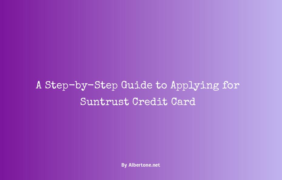 apply for suntrust credit card