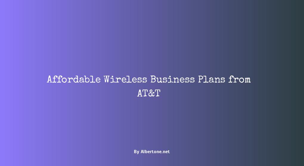 att wireless business plans