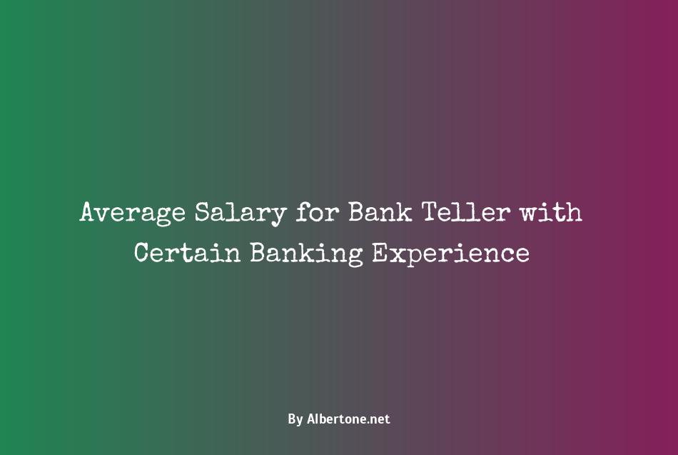 average salary for bank teller