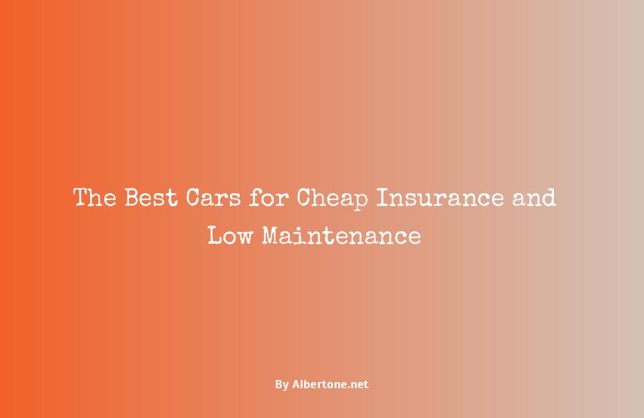 best cars with cheap insurance