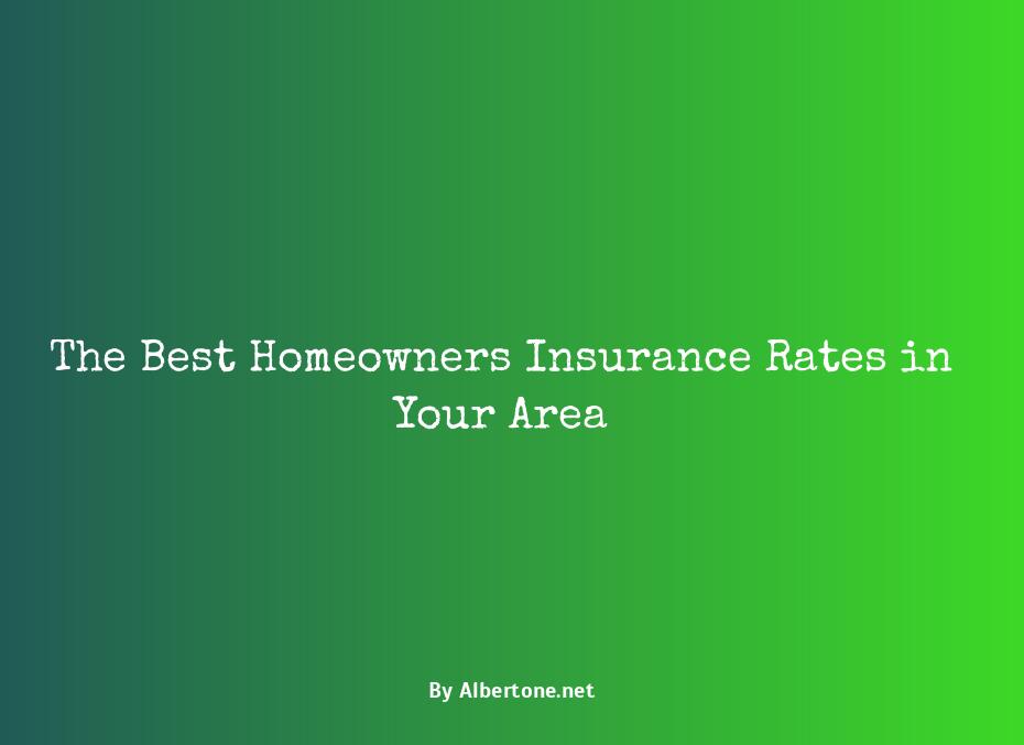 best rate on homeowners insurance