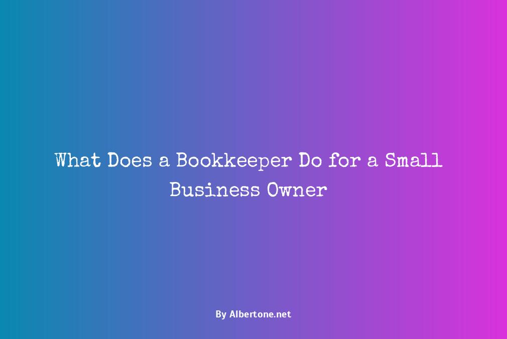 bookkeeper duties small business