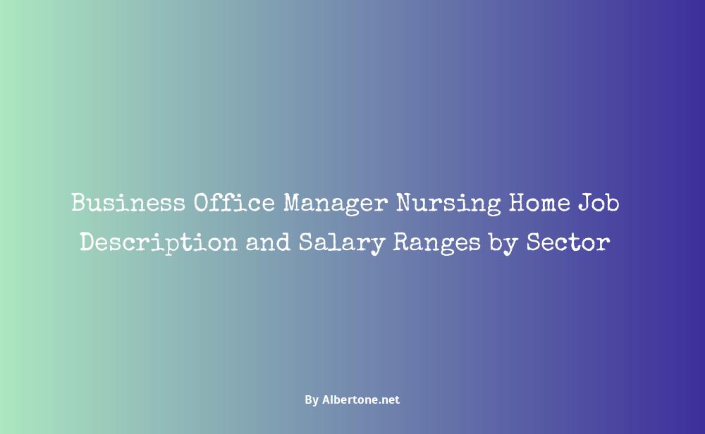 business office manager nursing home salary