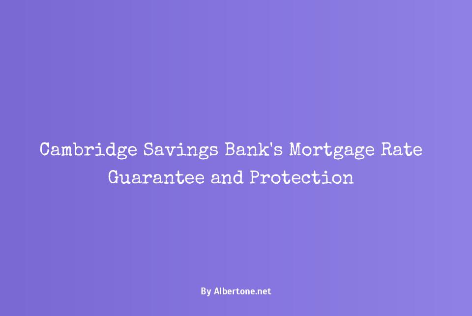 cambridge savings bank mortgage rates