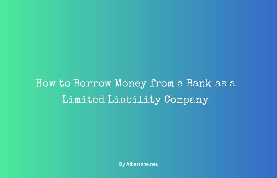 can an llc borrow money from a bank