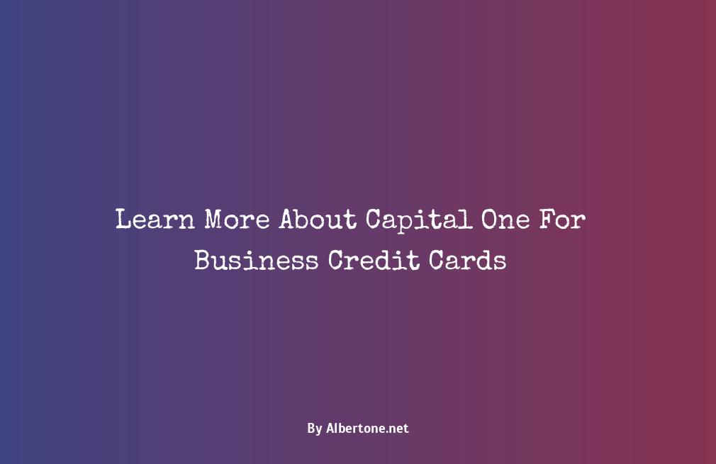 capital one buisness credit card