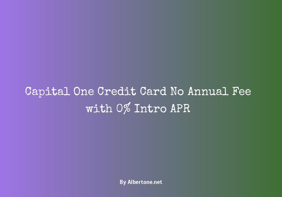 capital one credit card no annual fee