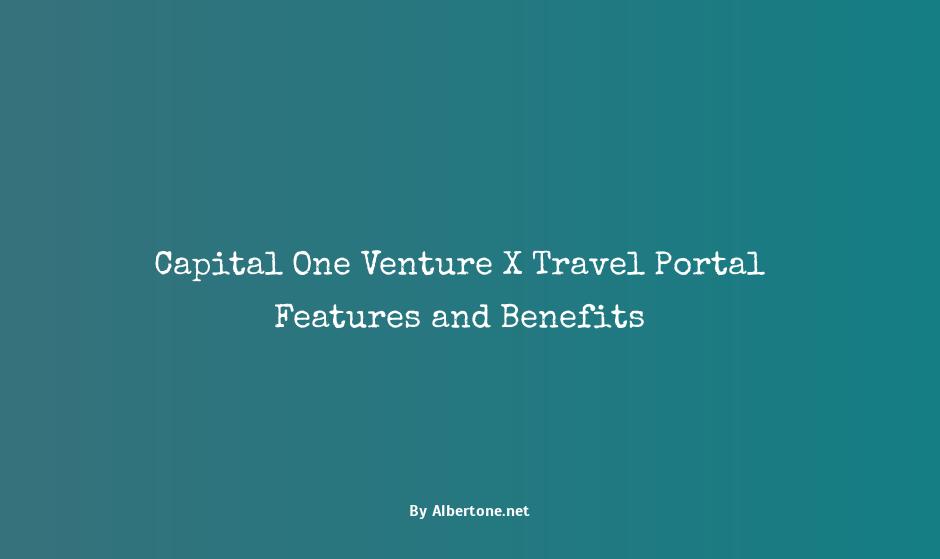 capital one venture x travel portal