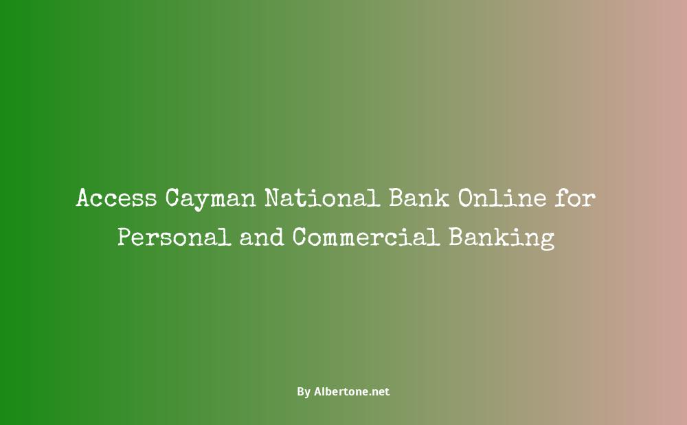 cayman national bank online