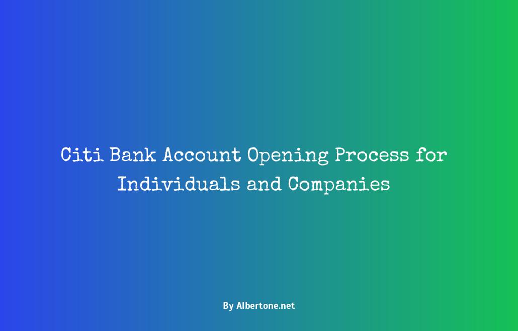 citi bank open an account