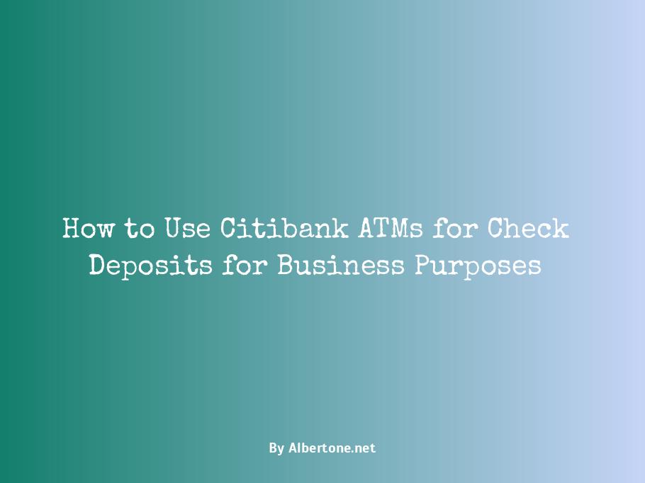 citibank atm check deposit