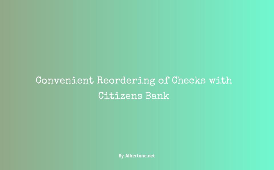 citizens bank check reorder