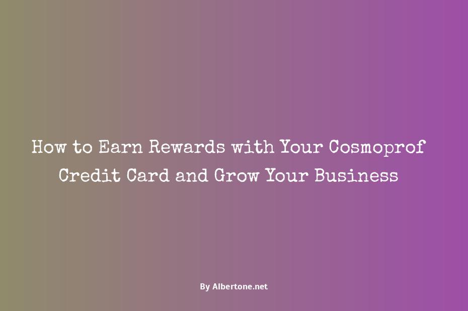 cosmoprof rewards credit card