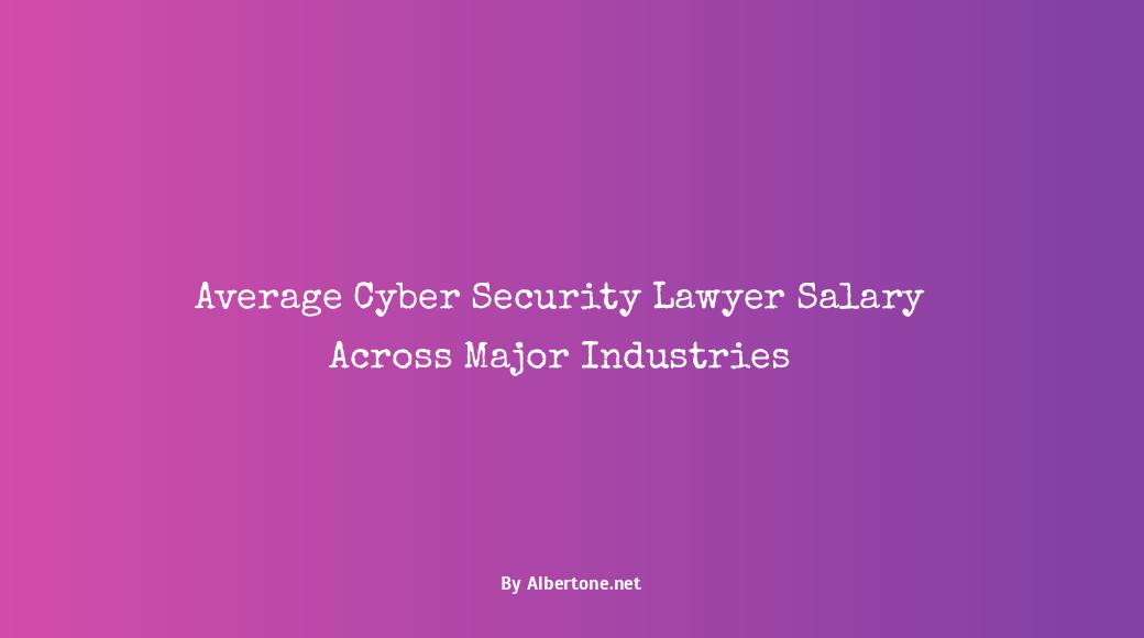 cyber security lawyer salary