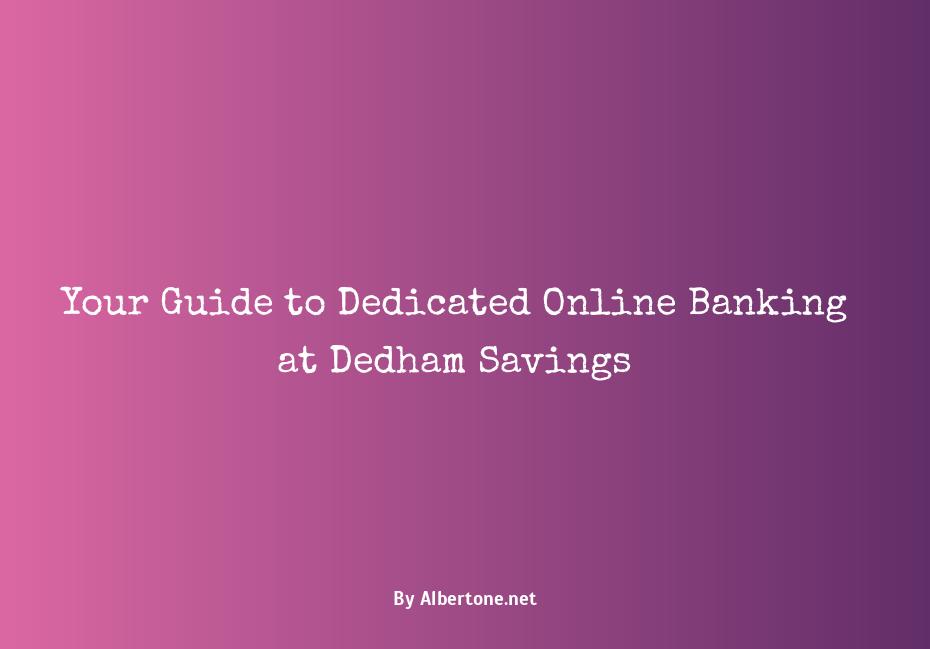 dedham savings online banking