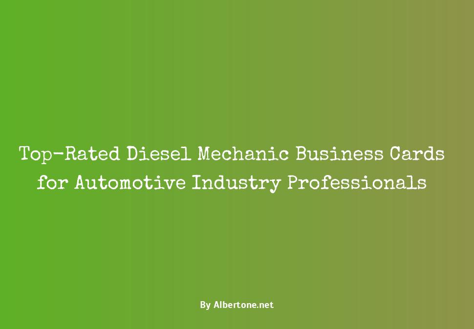 diesel mechanic business cards