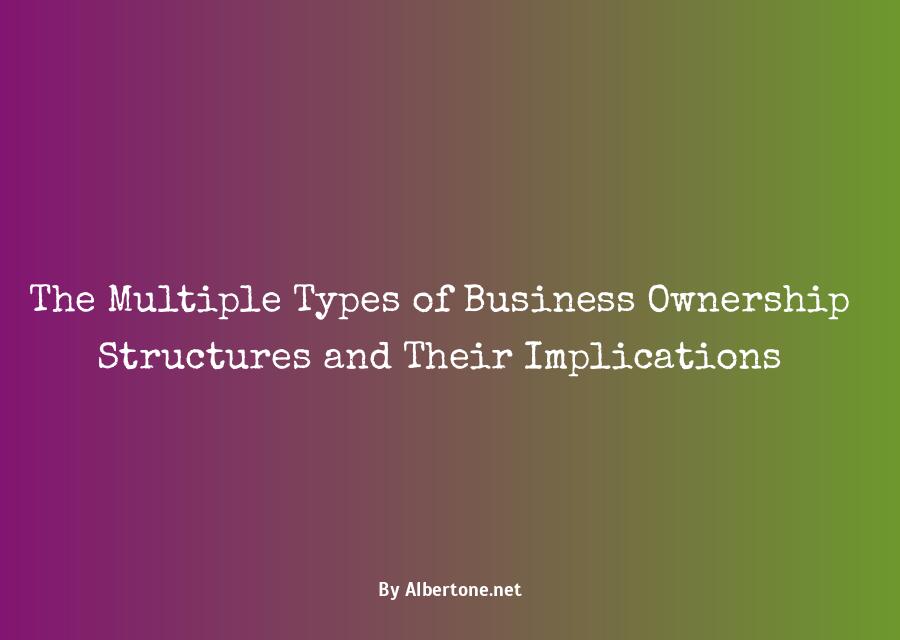 different types of business ownerships